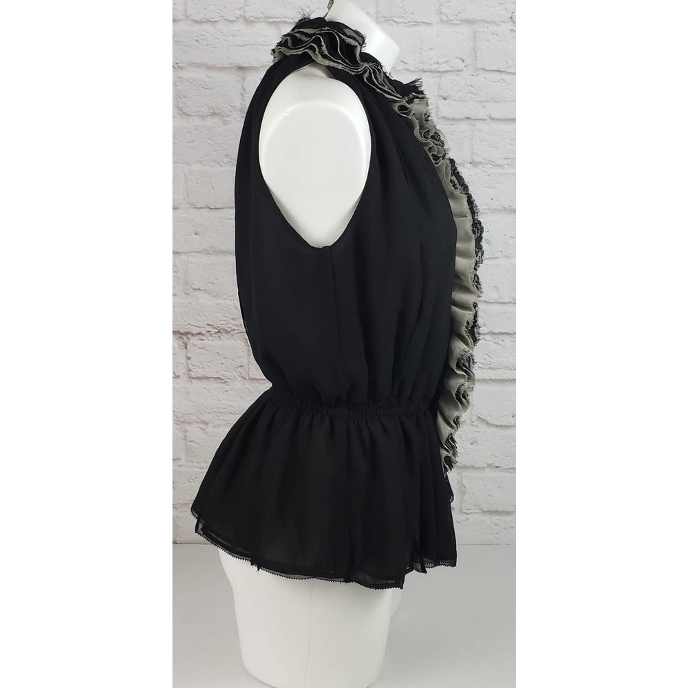 Robert Rodriguez Target Neiman Marcus Ruffle Front Blouse/Top ~ Size Medium - Picture 4 of 9